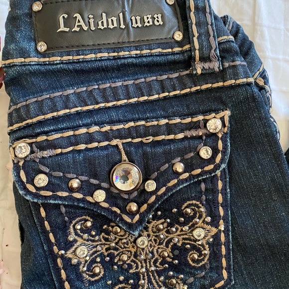 L.A Idol USA Capri dark Jean - Picture 2 of 5